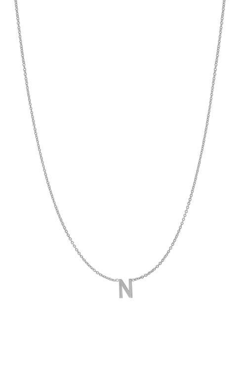 Initial Pendant Necklace in 14K White Gold-N
