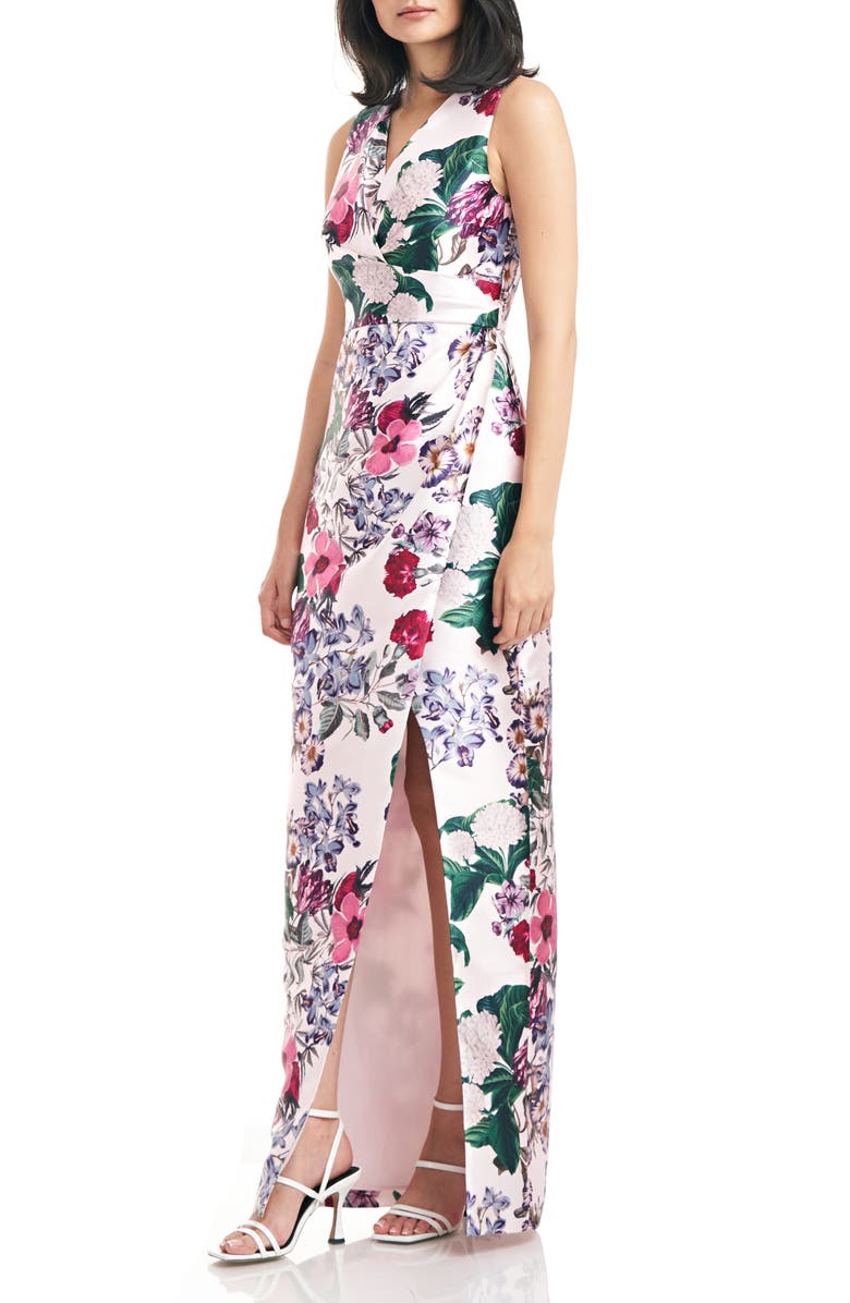 Kay Unger Gilda Floral Print Sleeveless Gown | Nordstrom