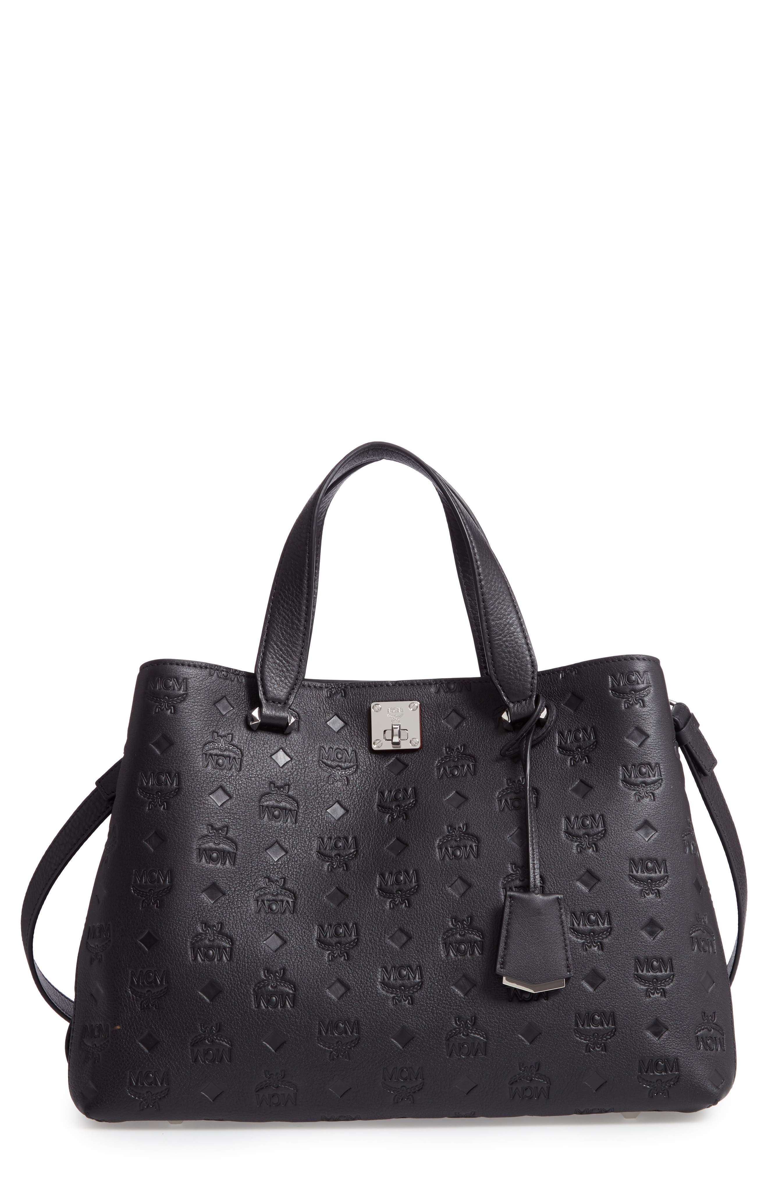 monogram leather tote