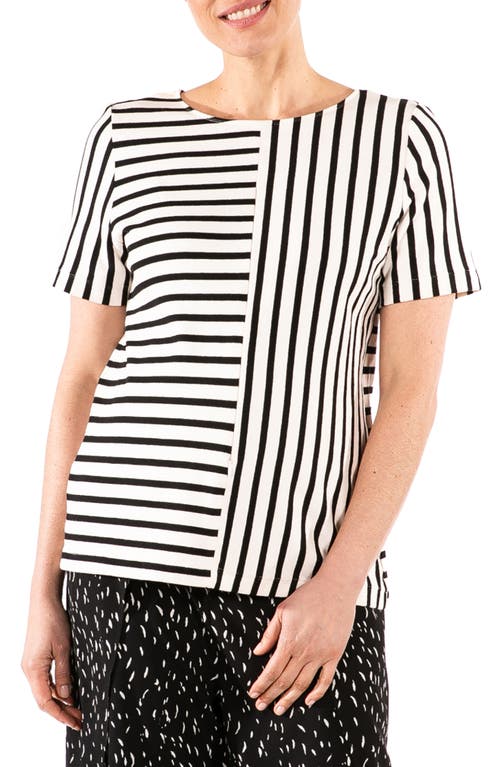 Loyal Hana Ginger Stripe Maternity/Nursing Shirt in Cream W/Black Stripe