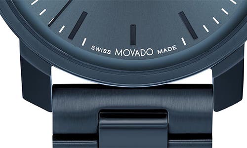 Movado Men's Bold Access Swiss Quartz Ionic Plated Blue Steel Watch 41mm In Blue