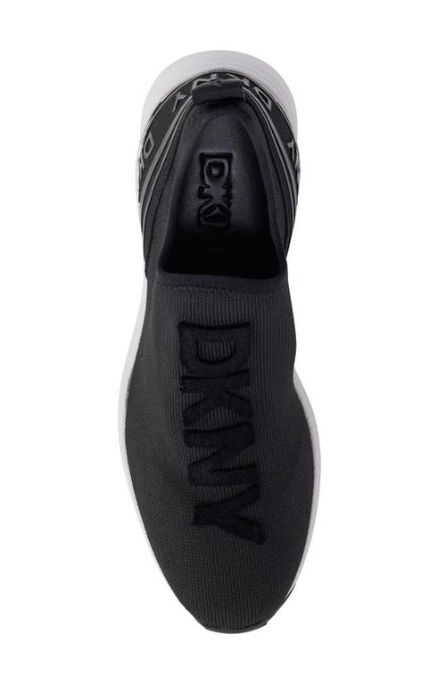 Shop Dkny Keeva Wedge Knit Sneaker In Black