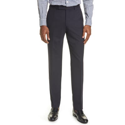 Ermenegildo Zegna High Performance Wool Dress Pants, 0 US - Blue