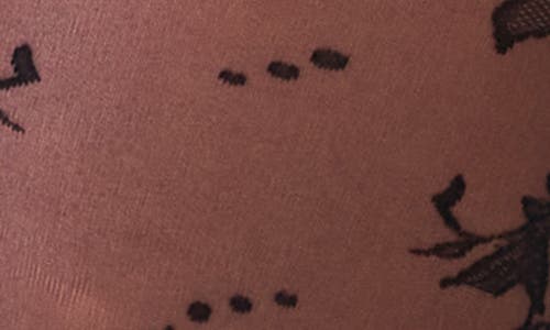 Stems Blooming Sheer Tights In Black