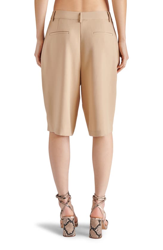 Shop Steve Madden Therese Knee Length Shorts In Khaki