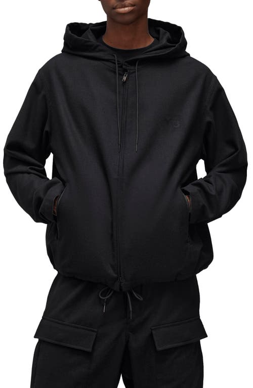 Y-3 Flannel Hooded Jacket In Black