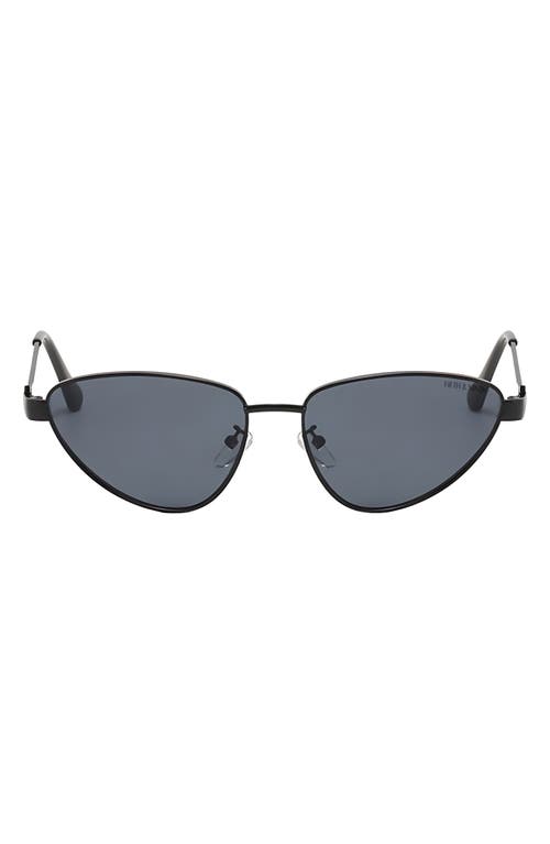 Fifth & Ninth Jasmine 58mm Polarized Cat Eye Sunglasses in Black /Black 