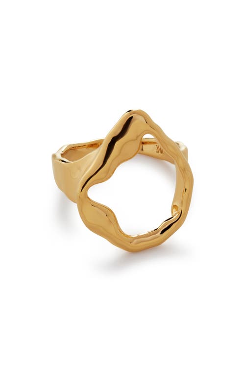 Monica Vinader Lagoon Open Ring in 18Ct Gold Vermeil On Sterling