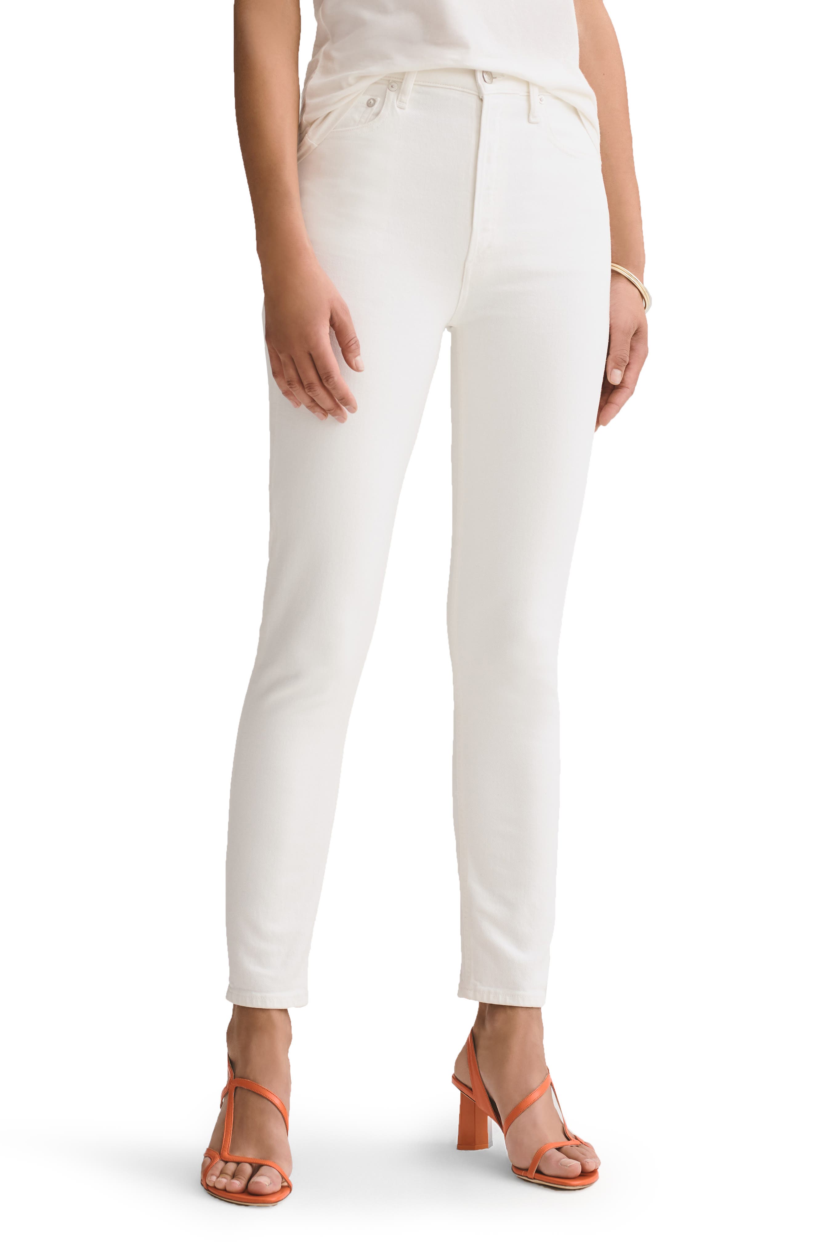 cropped cream jeans