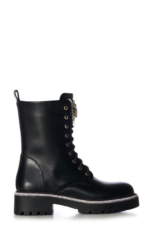 Shop Azalea Wang Lewellyn Combat Boot In Black