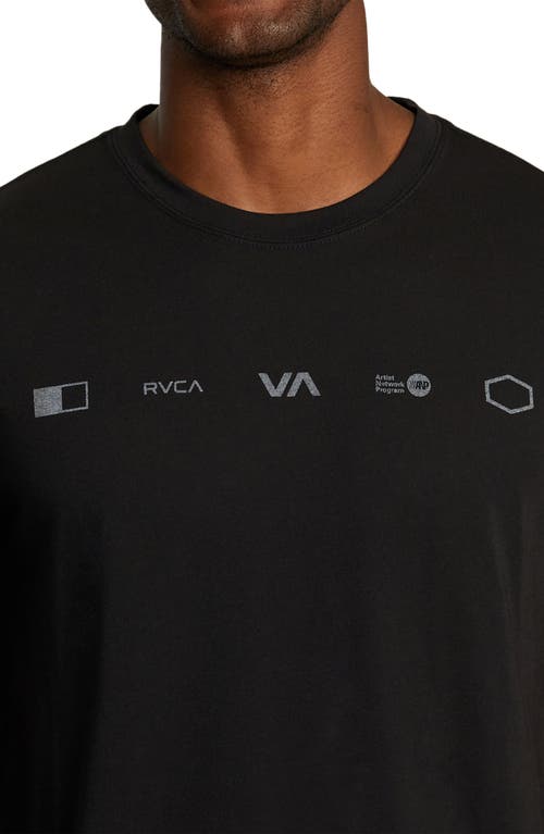 Shop Rvca Brand Reflect Performance Graphic T-shirt In Black