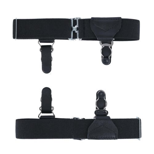 Shop Trafalgar Sutton Double Grip Sock Garters In Black