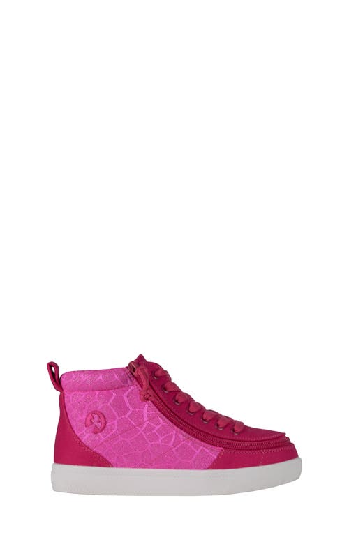 Shop Billy Footwear Kids' Classic D|r High Top Sneaker In Pink Print