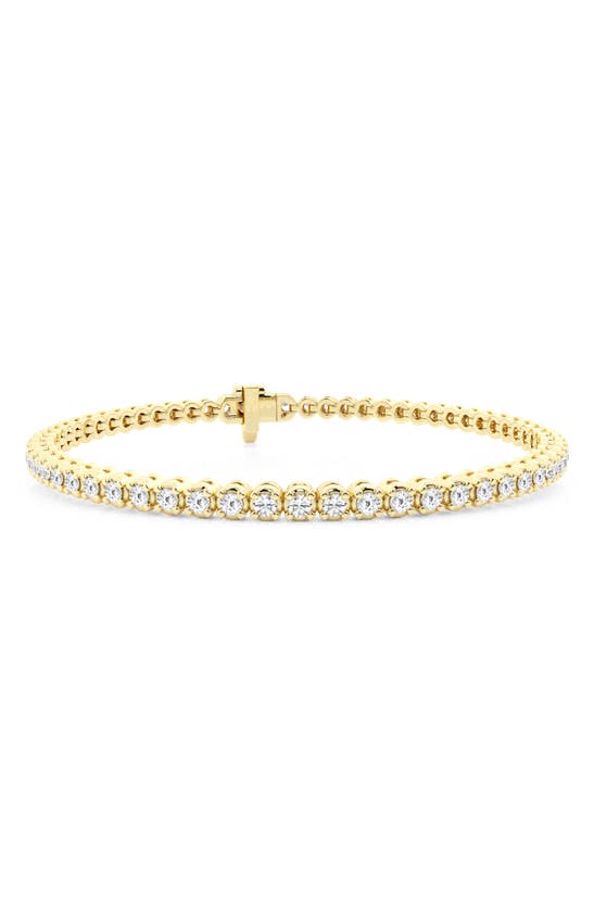 Shop Badgley Mischka Collection 14k Gold Round Cut Lab-created Diamond Tennis Bracelet