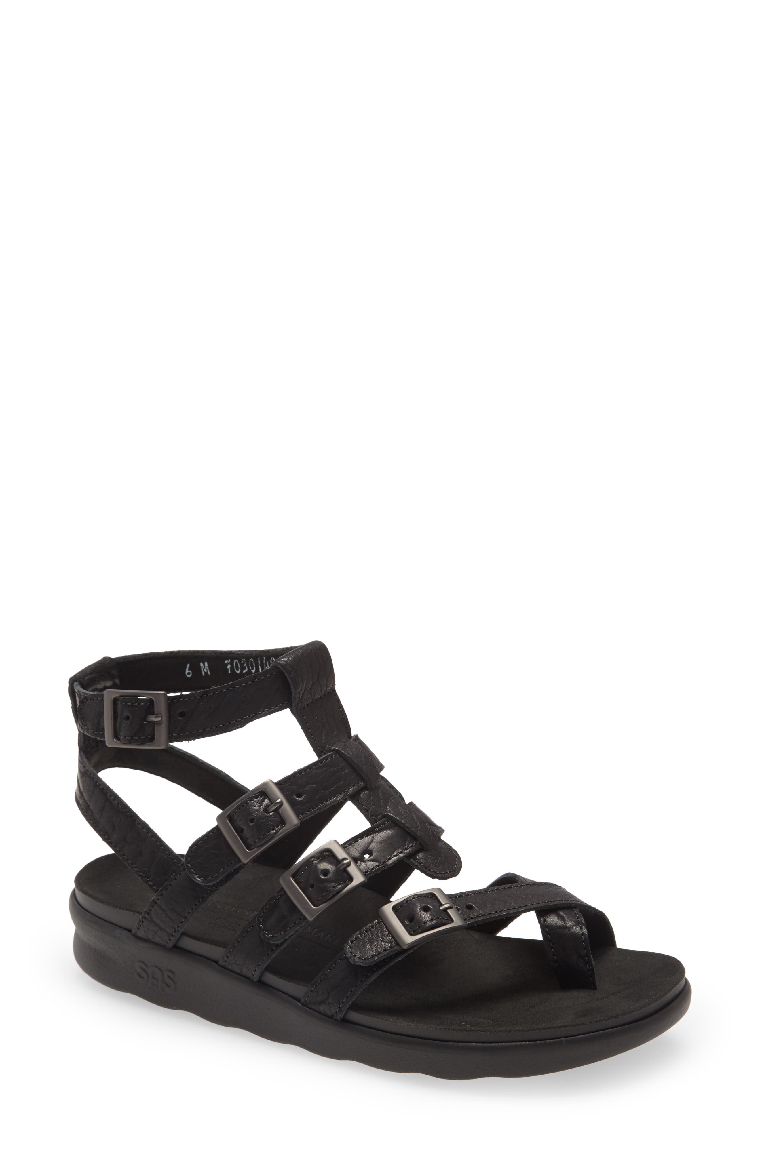 black platform gladiator sandals