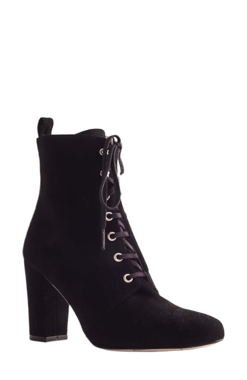 L'AGENCE Valerie Lace-Up Bootie in Black