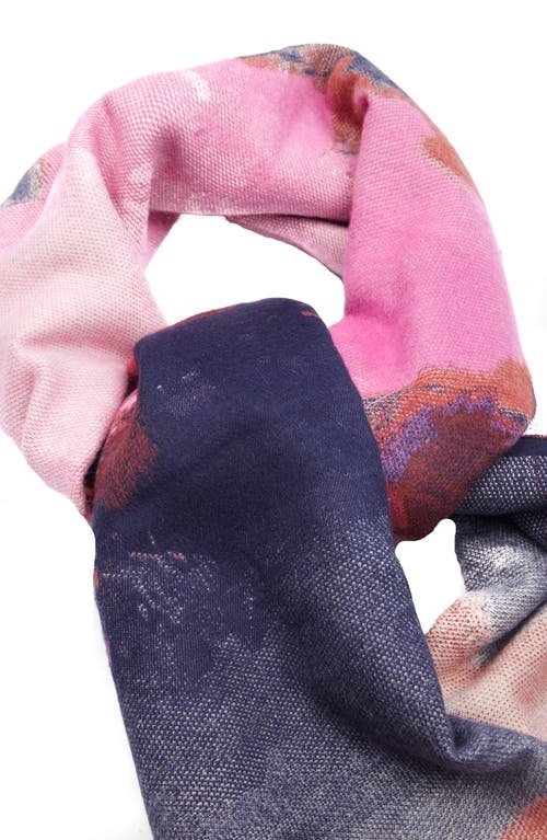 Saachi Floral Reversible Scarf In Light/pastel Pink