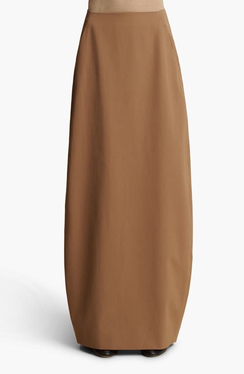 Shop Khaite Lauson Maxi Skirt In Khaki