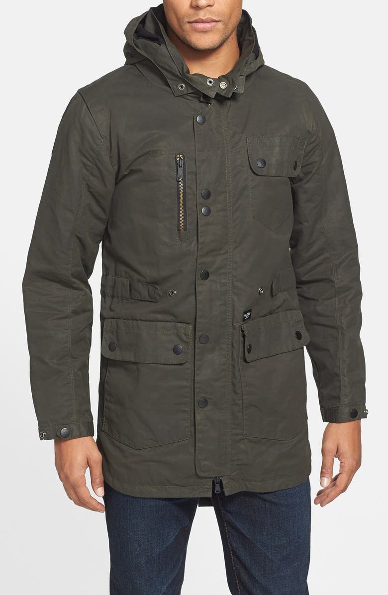 Globe 'Mayfield' Wax Coated Canvas Fishtail Parka | Nordstrom