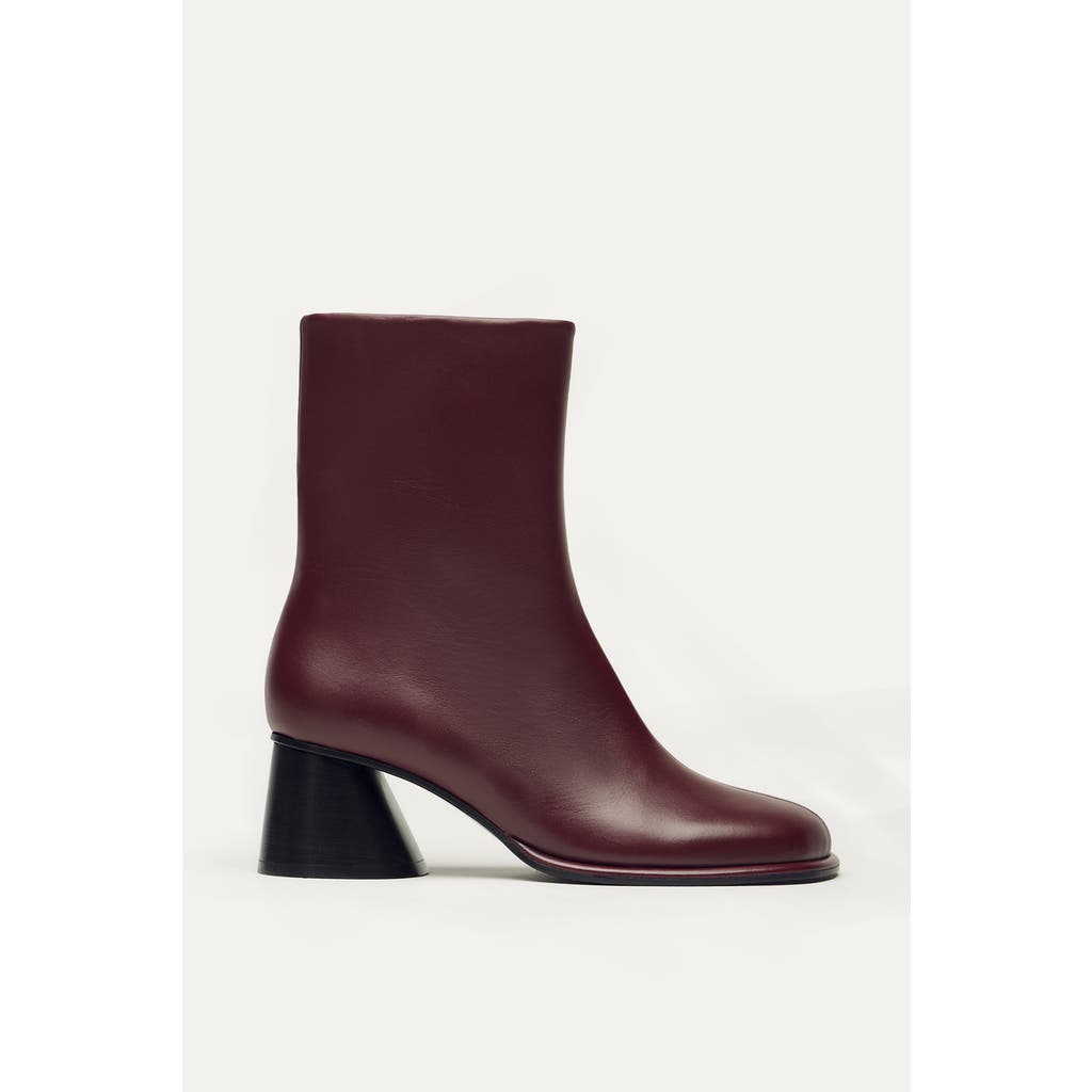 Want Les Essentiels De La Vie Want Les Essentiels Holton Smooth Leather Heeled Boots In Dark Cherry