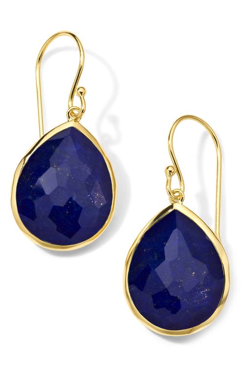 Ippolita 18k Yellow Gold 18k Rock Candy Lapis Doublet Medium Teardrop Earrings In Lapis Doublet
