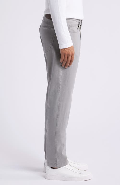 Jack Victor Jackie Stretch Wool Straight Leg Pants In Light Grey