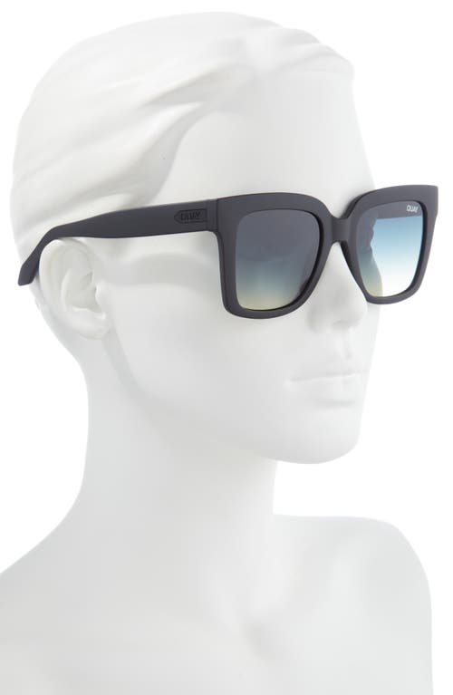 Shop Quay Icy 51mm Gradient Square Sunglasses In Matte Black/smoke Green