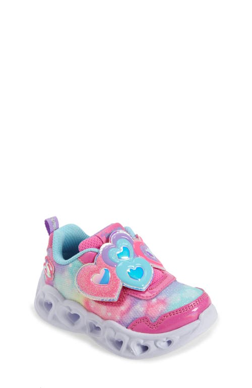 Skechers Kids' Heart Lights® Light-up Sneaker In Pink/turquoise