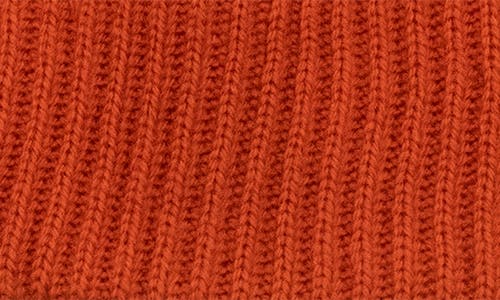 Portolano Merino Wool Rib Cuff Beanie In Ruddy