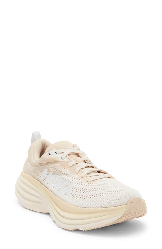 Hoka Bondi 8 Running Shoe In Shifting Sand / Eggnog ModeSens