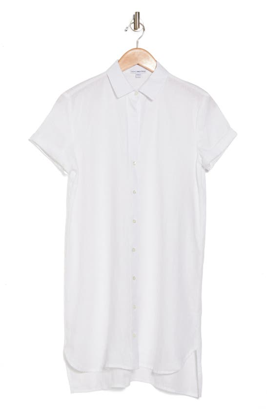 Shop James Perse Linen Shirtdress In White