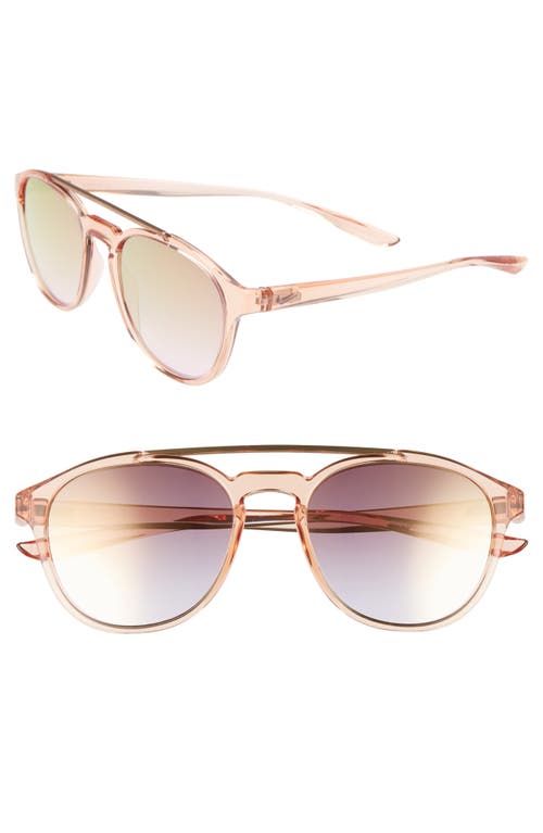 Nike Kismet 54mm Round Sunglasses in Washed Coral/Rose at Nordstrom