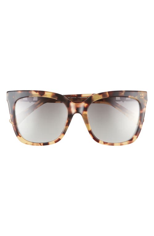 Kurt Geiger London 53mm Polarized Cat Eye Sunglasses in Havana/Gold at Nordstrom