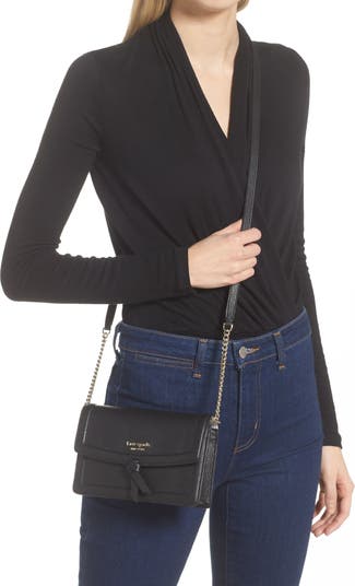 Kate Spade Knott Pebbled Leather Flap Crossbody (Watercolor Blue) Handbags  - ShopStyle Shoulder Bags