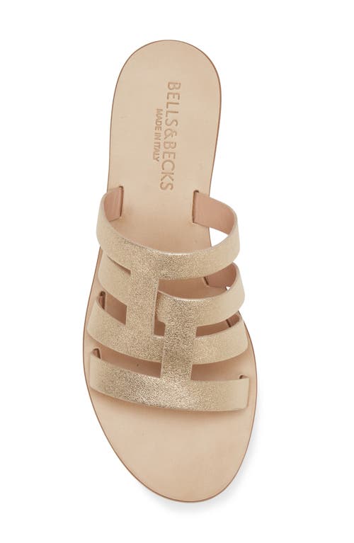 Shop Bells & Becks Lucia Slide Sandal In Gold