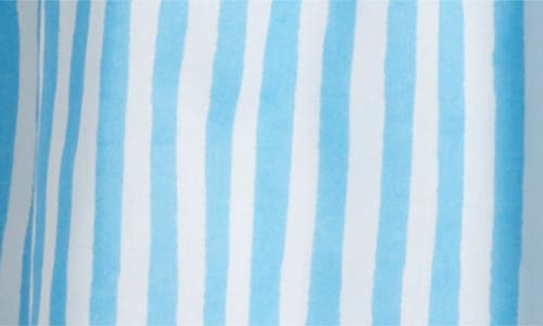 Shop Tommy Bahama Marina Isle Stripe Tiered Minidress In Glass Bead Blue