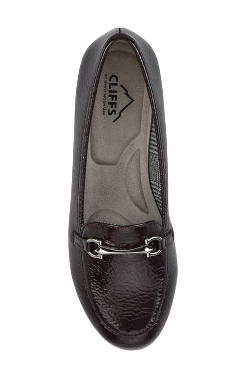 Cliffs By White Mountain Glowing Bit Loafer In Burgundy Patent