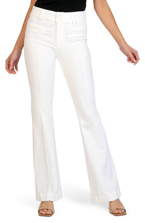 KUT from the Kloth Ana High Waist Flare Jeans in Optic White