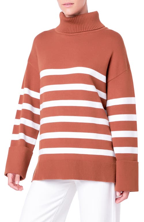 ENGLISH FACTORY ENGLISH FACTORY STRIPE TURTLENECK SWEATER 