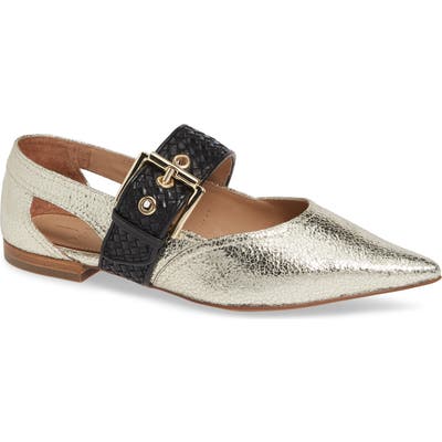 Linea Paolo Naomi Mary Jane Flat- Metallic