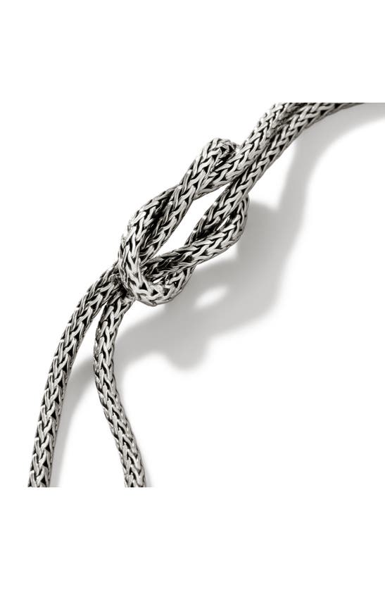 Shop John Hardy Love Knot Layered Rope Chain Bracelet In Silver