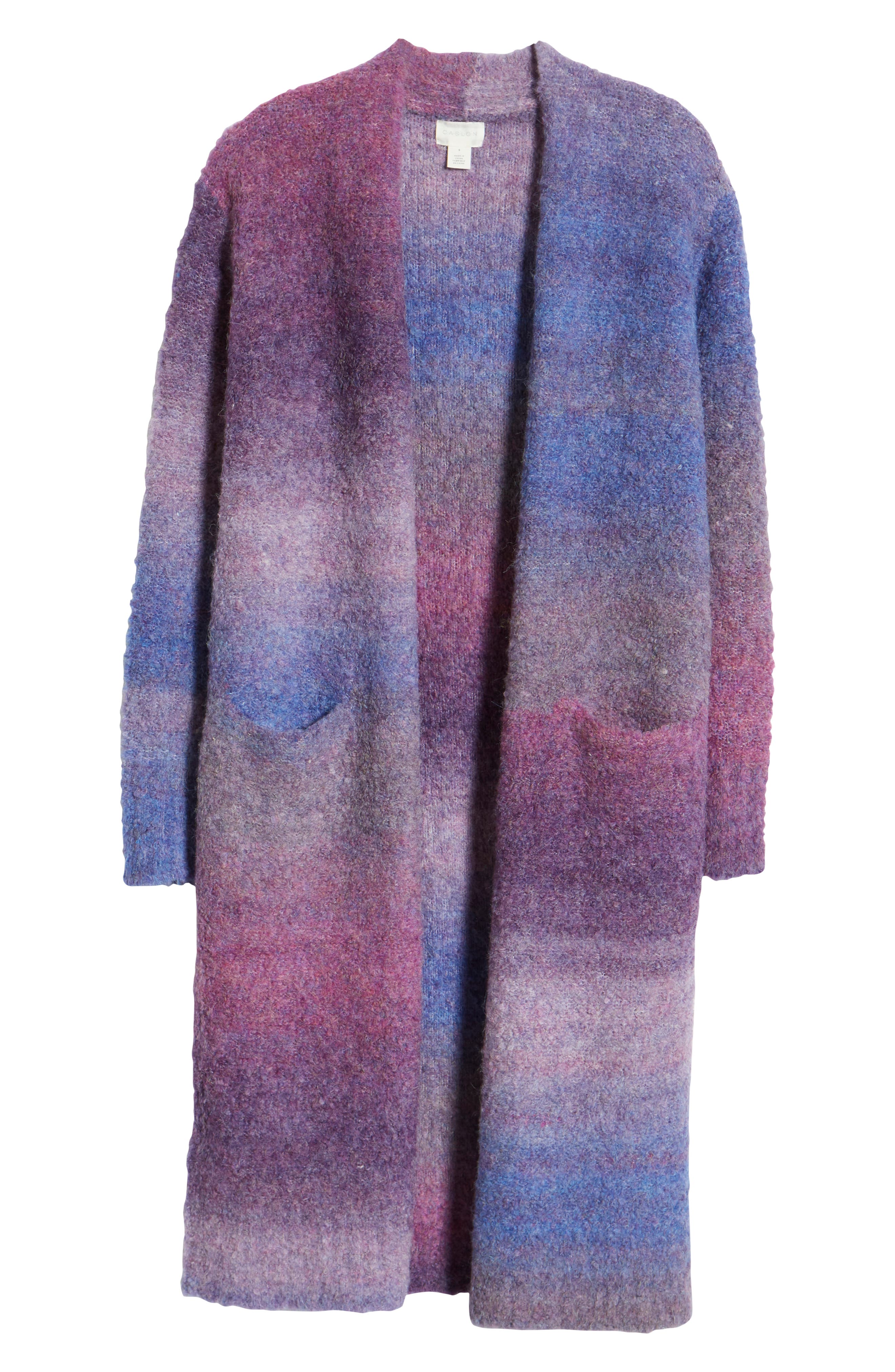 purple sweater jacket