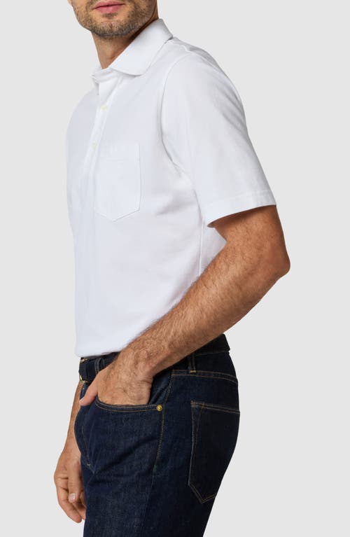 Shop Sid Mashburn Pima Cotton Piqué Polo In White Pique