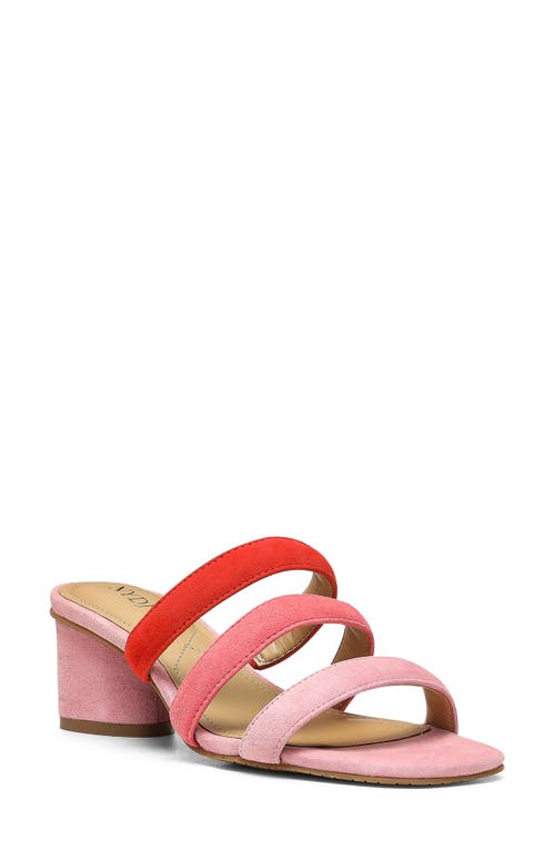Giacomo Triple Strap Slide Sandal in Blush Pink