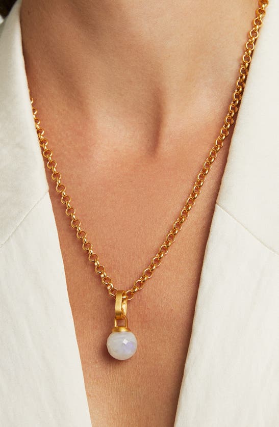 Shop Dean Davidson Manhattan Pendant Necklace In Moonstone/ Gold