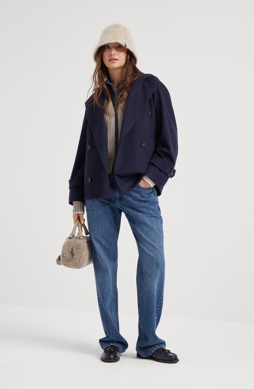 Shop Brunello Cucinelli Authentic Denim Straight Trousers With Monili