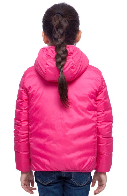 Rokka&rolla Kids' Reversible Lightweight Puffer Jacket In Rose Pink Ombre