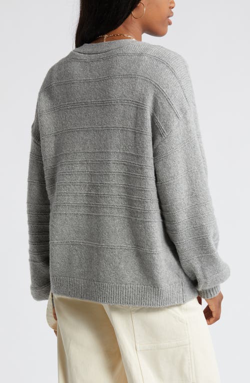 Shop Bp. Everyday V-neck Cotton Blend Cardigan In Grey Heather