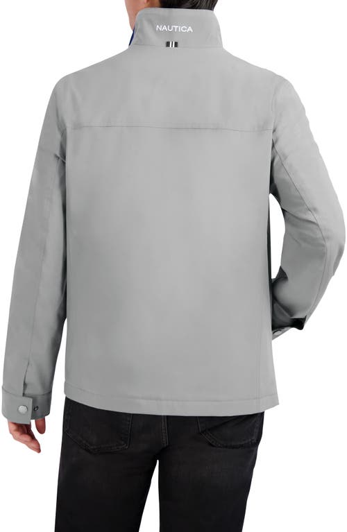 Shop Nautica Lightweight Stretch Water Resistant Golf Jacket In Cloud Grey