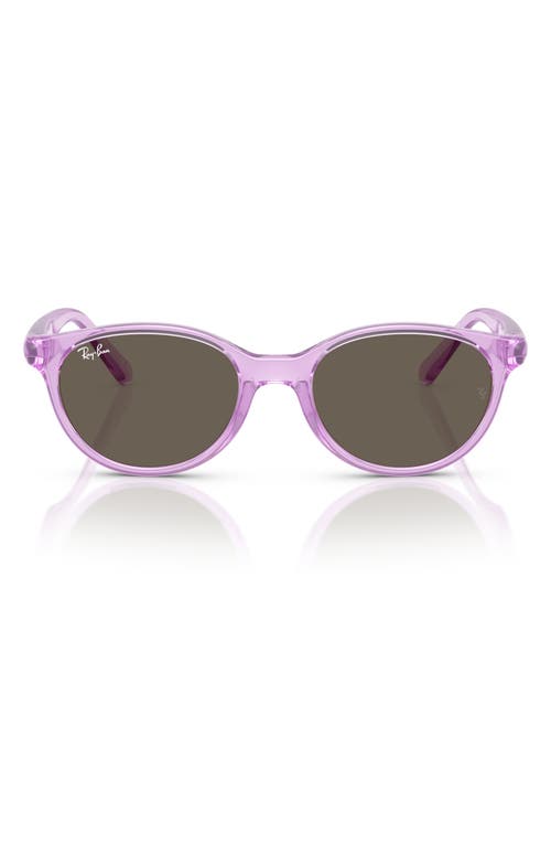 Ray-Ban Kids' 47mm Oval Sunglasses in Transparent Violet 